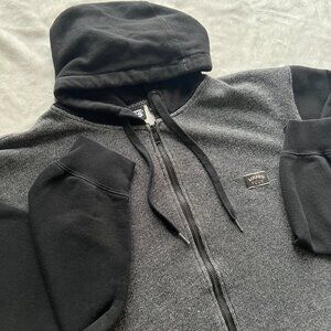 Vans Full Zip Hooded Sweatshirt Mens Size XL Black/White Unisex, Skater, Soft
